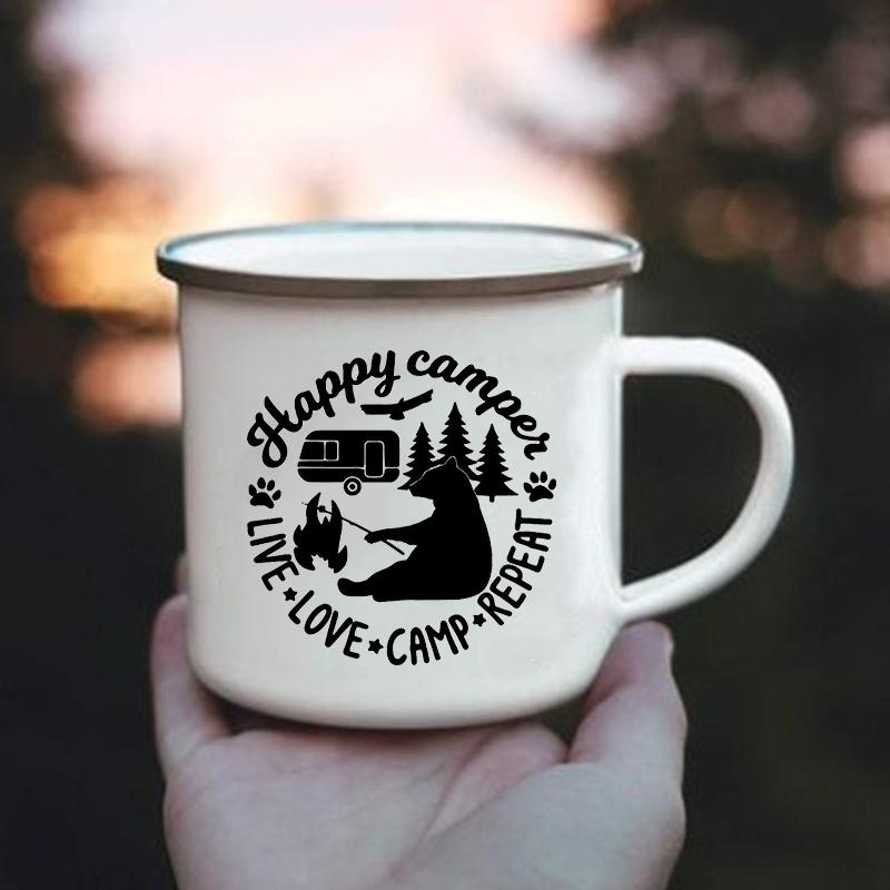 L Love You To The Mountains and Back Enamel Cups Coffee Wine Mug Stainless Cup Drinkware Cupshe Personalized Gift Friends Mugs