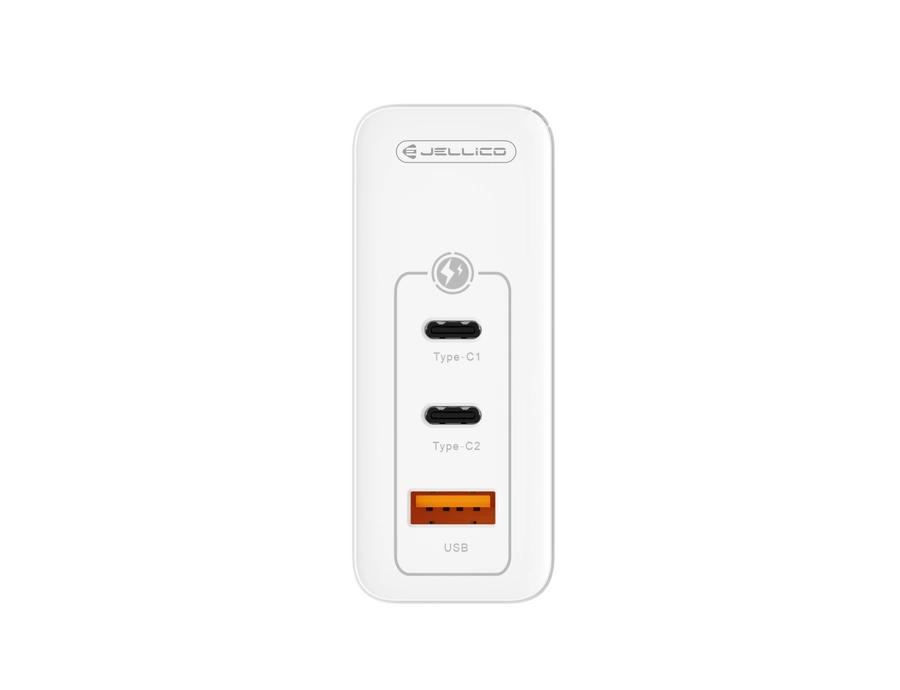Jellico Charger C118 Gan Pd 100W 2Xusb-C 1Xusb Qc3.0 For Apple With Cable