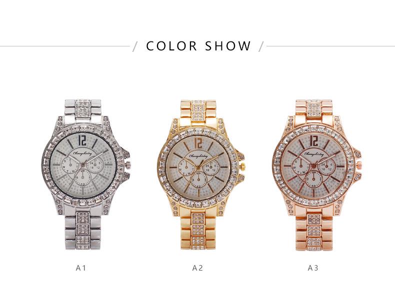 Роскошные мужские кварцевые часы с дизайном «три глаза», полностью инкрустированные бриллиантами