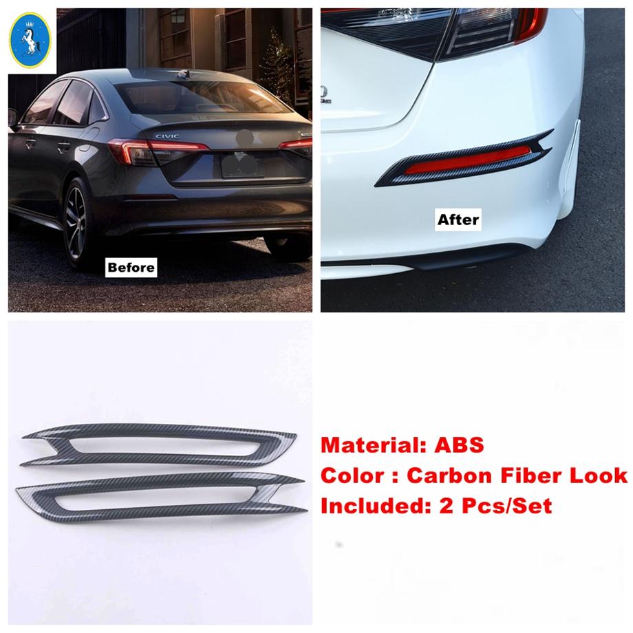 ABS Передние Задние Противотуманные Фары Зеркало Заднего Вида Козырек от Дождя Накладка Для Honda Civic 11-го Поколения 2024 Аксессуары из Углеродного Волокна