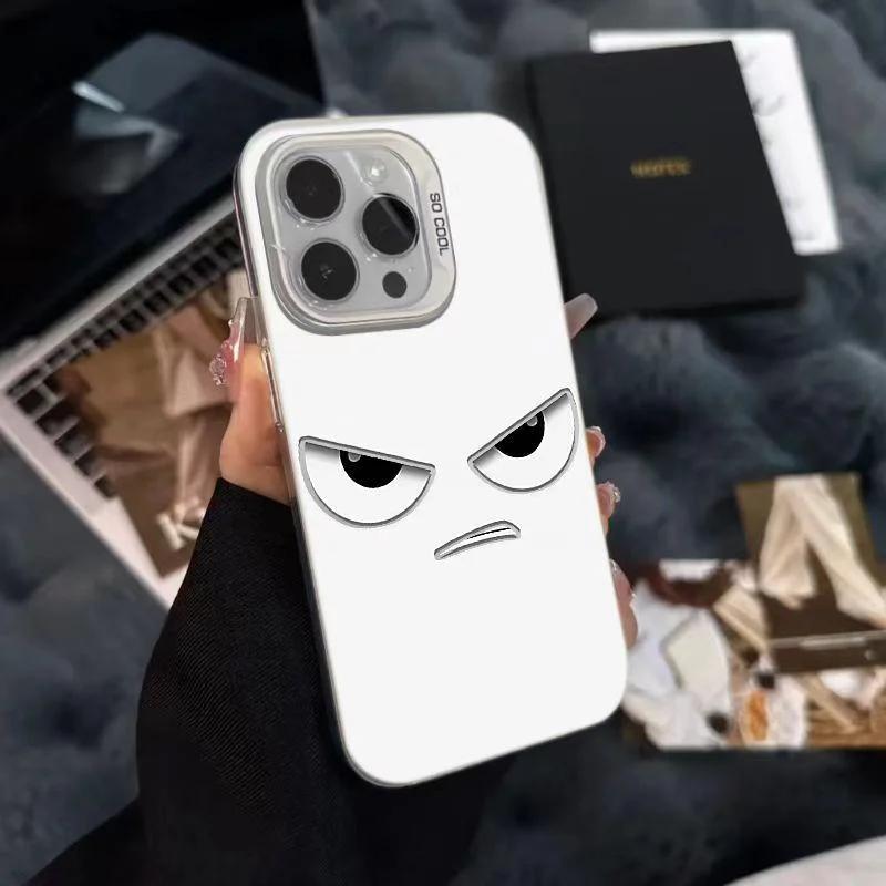 For Samsung A35 A55 5G Case Simple Smile Face Laser Phone Cover For Galaxy A S23 S24 Ultra A34 A15 A53 A52 A13 S22 S21 FE Funda