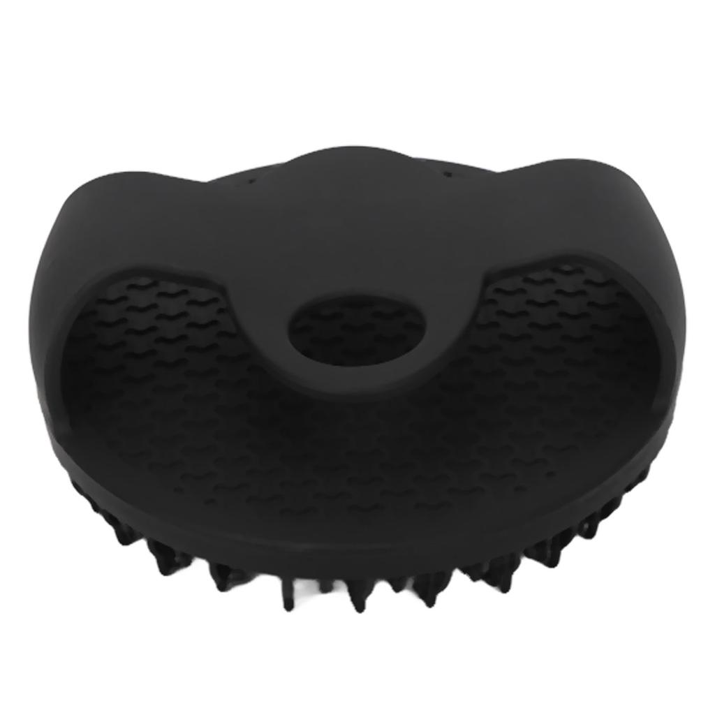 Силиконовая щетка для ванны и тела, нежная отшелушивающая многофункциональная черная круглая щетка для тела