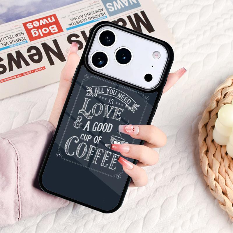 Чехол для телефона "Чашка кофе" для iPhone 17 16e 15 14 13 12 11 Pro Max Air Mini Мягкий защитный чехол