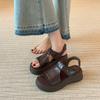 Spot!! Retro Casual Platform Open-toed Beautiful Sandals Women's Summer New Versatile Soft-soled Heightening Roman Shoes