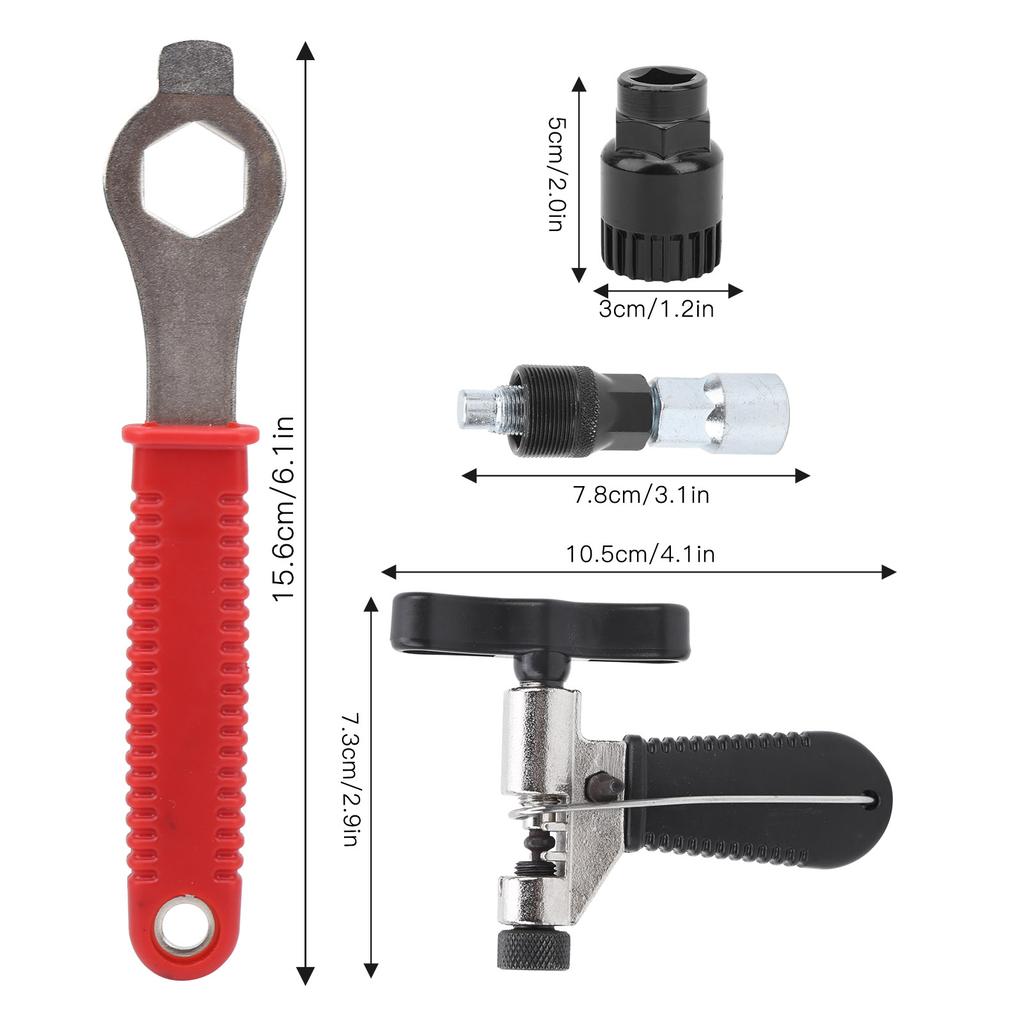   Repair Tool Kit Hex Wrench Chain Breaker Bottom Bracket Crank Extractor Puller Maintenance Set