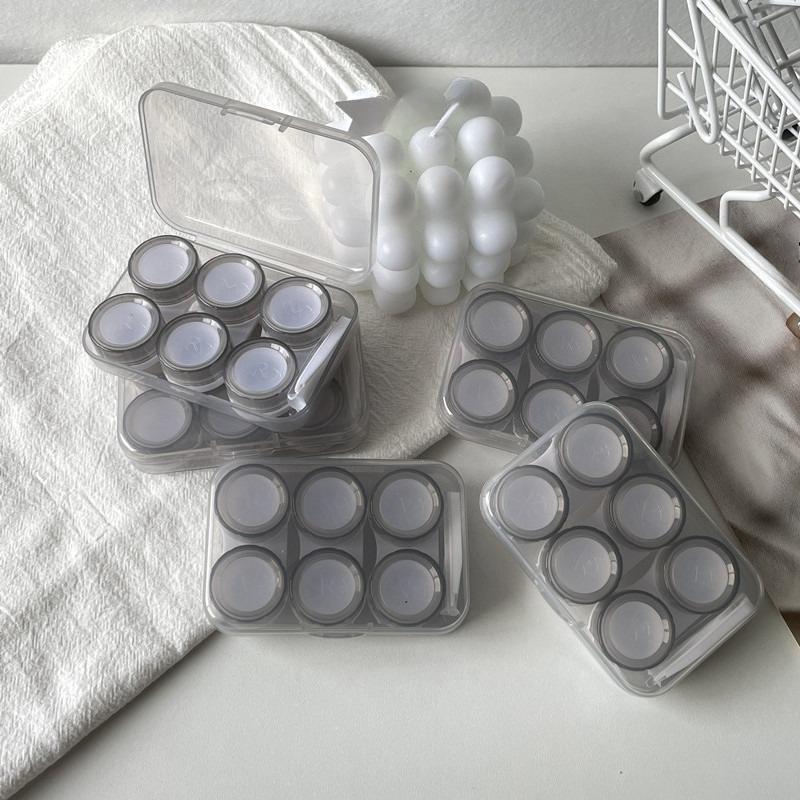 1 пара/коробка футляра для контактных линз, футляр для контактных линз для женщин, дорожный футляр для контактных линз, контейнер для замачивания линз, футляр для косметических процедур для зрачка.