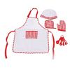 Детский костюм шеф-повара, фартук с регулируемым ремешком, шляпа шеф-повара, детский комплект шеф-повара для приготовления пищи и выпечки для девочек Tod