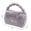 Cute Faux Rabbit Fur Makeup Bag Plush Fashion Skincare Storage Pouch Travel Cosmetic Organizer