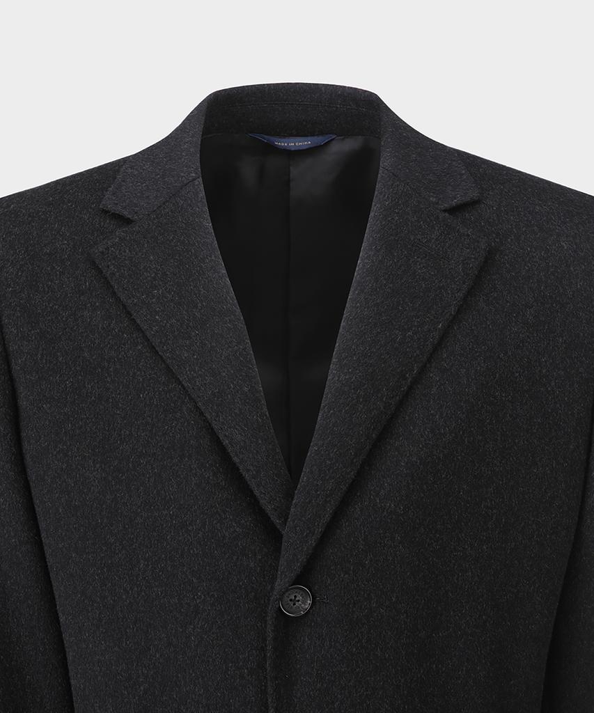 Brooks Brothers Classic Town Coat (Charcoal) (Bbcsmf2195Vew)