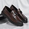 Fashion Men Shoes Slip On Genuine Leather Male Casual Men Shoes Outdoor Comfortable Formal Loafer Business Office Formal Dress Shoes