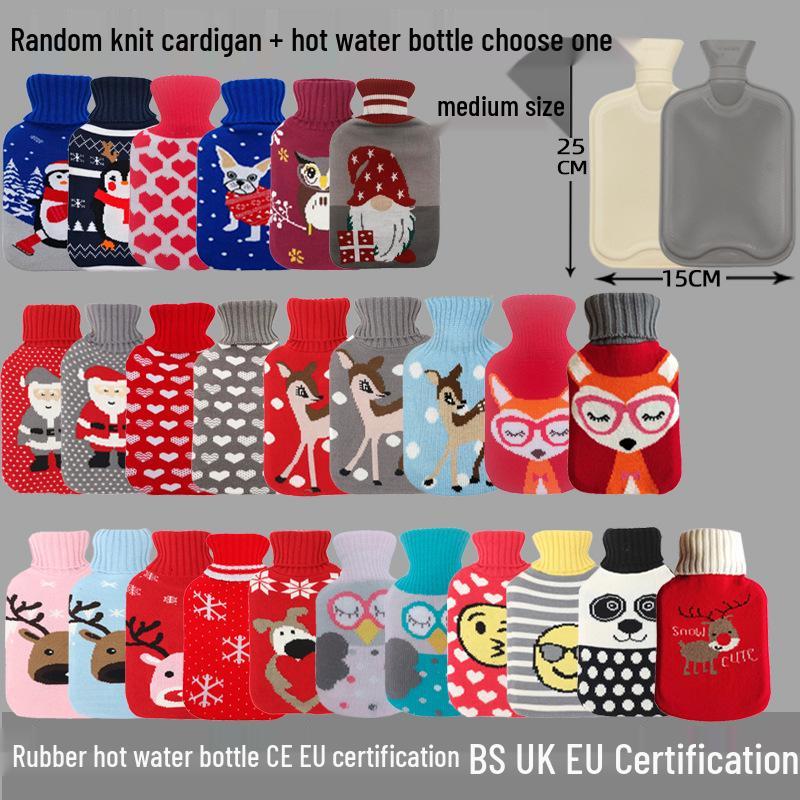Old-Fashioned Rubber Hot Water Bottle for Stomach Warming