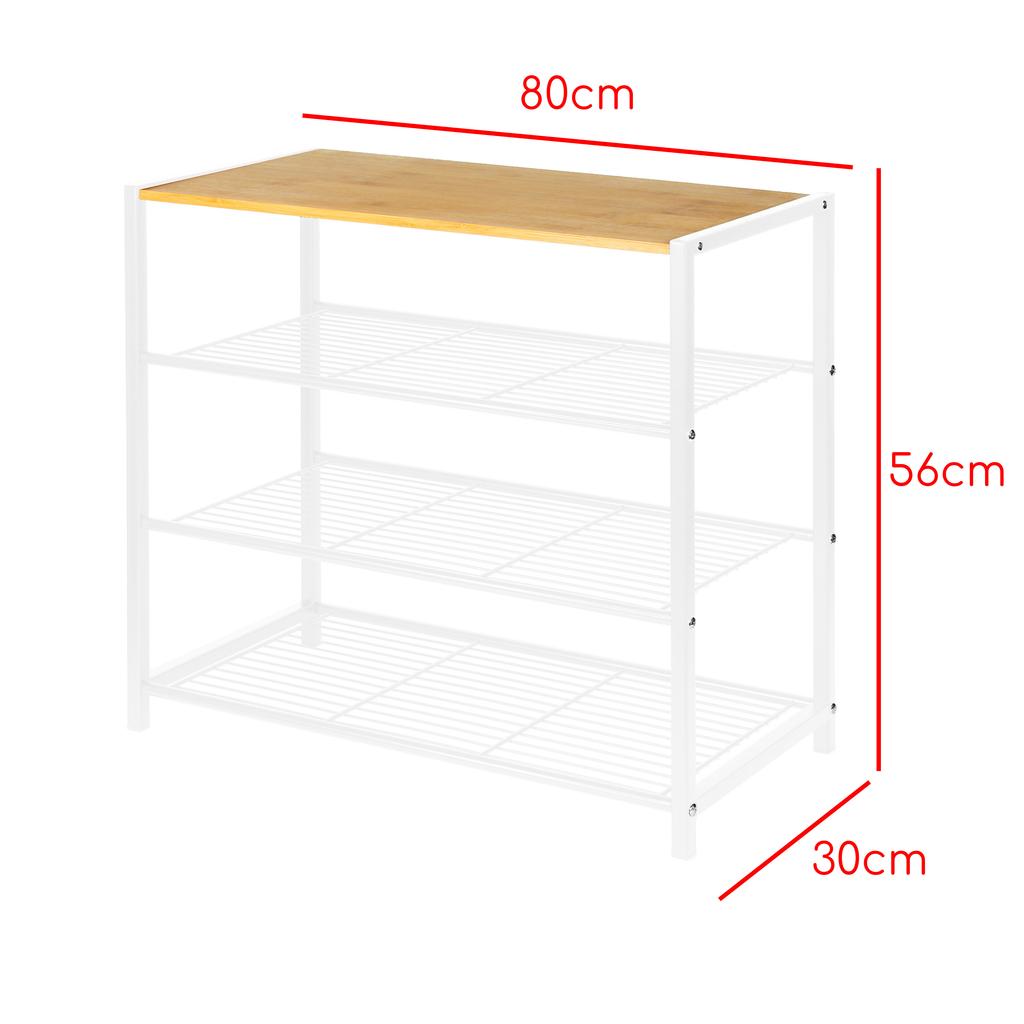 Półka regał stojak na buty 4-poziomowa 80x30x56cm BRUNBESTE BB-3557