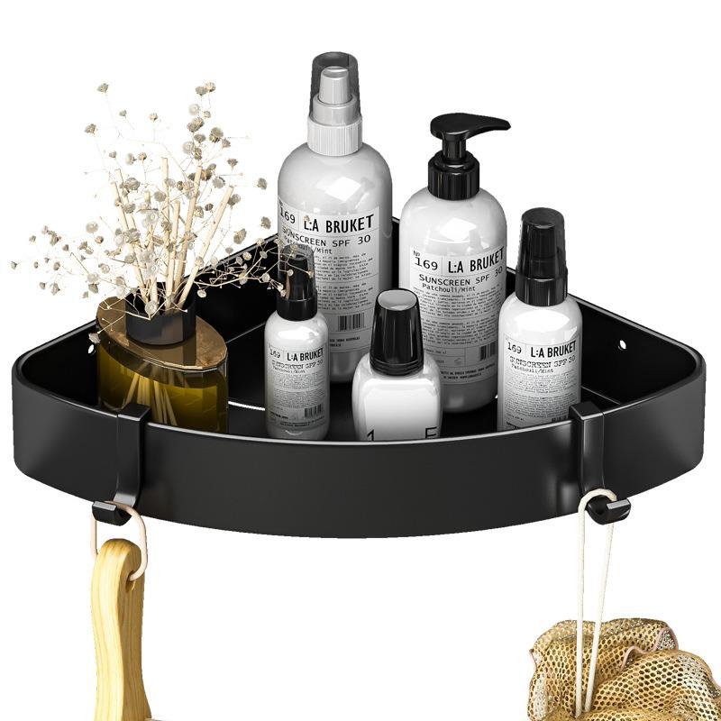 Bathroom rack corner non-punching space aluminum bathroom triangular basket shower room storage wall rack new