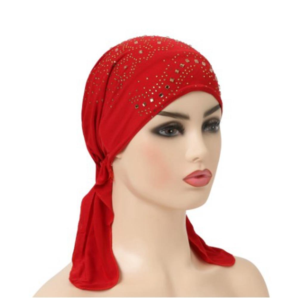 With Many Stones Wind Cotton Hat Bandana Casual Chemotherapy Hat Women National