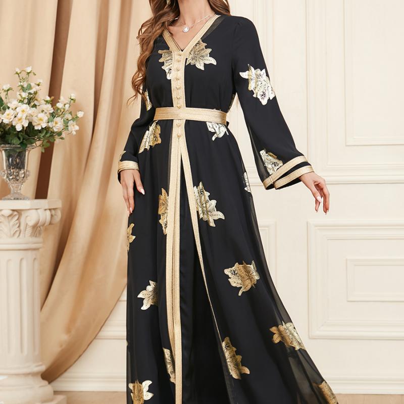 Мусульманская женская одежда Ближнего Востока, Абая, весенняя модная женская одежда, платье из двух частей