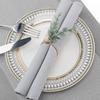 Artificial Eucalyptus Leaf Napkin Ring Farmhouse Rustic Jute Rope Wooden Bead Dinner Napkin Holder Birthday Wedding Party Dining Table Decoration