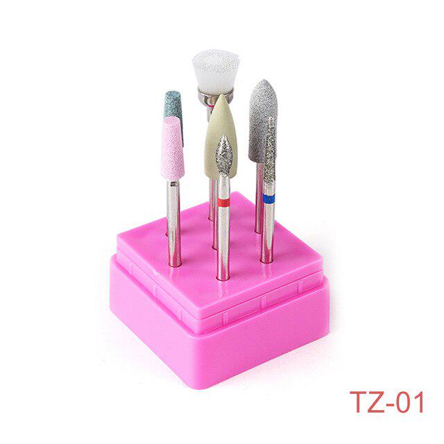 7PCS Ceramic Diamond Nail Drill Bits Set Milling Cutter Manicure Ceramic Tungsten Set 2.35mm