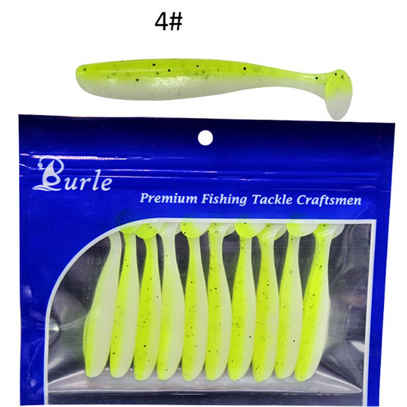 10 шт./компл. мягкие поддельные приманки для рыбы, приманки 7 см/2 г Т-образный хвост, мягкие приманки, рыболовные снасти, новые