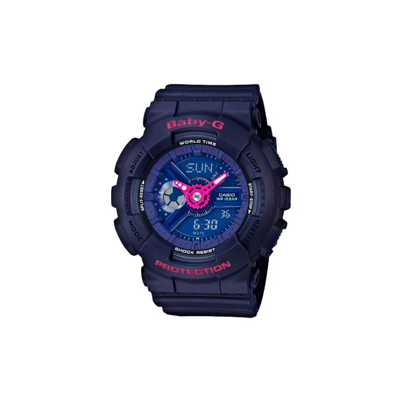 Casio BABY-G Модные Трендовые Уличные Крутые Чувство Продвинутая Классика Стрелки Двойной Дисплей Водонепроницаемые Ударопрочные Спортивные Водонепроницаемые Кварцевые BA-110PP-2A