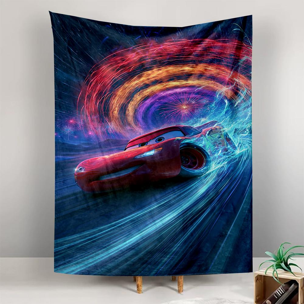 Lightning McQueen Cars Rainbow Speed Pixar Kids Room Bohemian Tapestry for Fans Home Decor