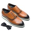 Classy Mens Dress Oxford Shoes Handmade Genuine Leather Soft Flat Sneakers Brogue Brown Black Party Business Formal Shoes Man