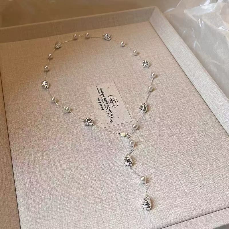 Light Irregular Geometric Necklace , Minimalist Design Alloy Pendant for Daily Wear