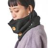 Neck Warmer Stylish and Warm for Fall and Winter Ultra-Lightweight Button-Down Boa-Lined [Free Size/Black]
