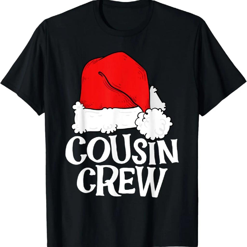 Футболка для семейной группы 'Cousin Crew' с рождественским пижамным дизайном