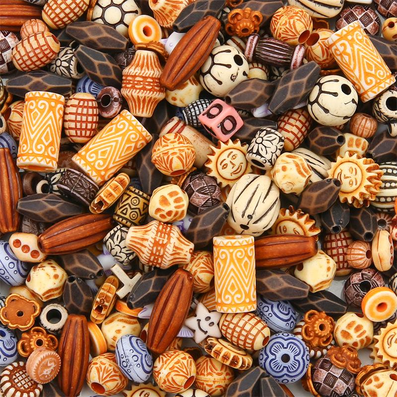 Baroque Style Acrylic Beads for DIY Bracelets and Accessories