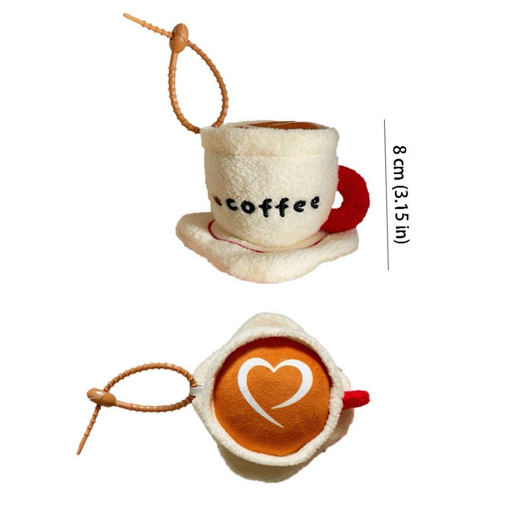 Серия Afternoon Tea Подвеска-брелок Плюшевая подвеска Кофейная кружка Симуляция Кофейной кружки Мягкая игрушка Брелок-кофе Креативная Милая плюшевая кукла Подвеска