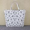 Tote Bag Geometric Rhombus Pu Glossy Large-Capacity Handbag Women'S Variety Of Folding Deformation Shoulder Bag