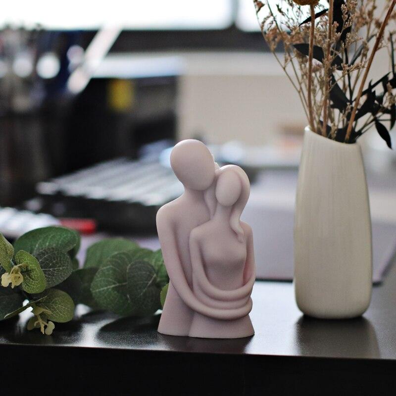 3D Romantic Couple Portrait Lovers Silicone Candle Mold Aromatherapy Mold Home Decoration Mold