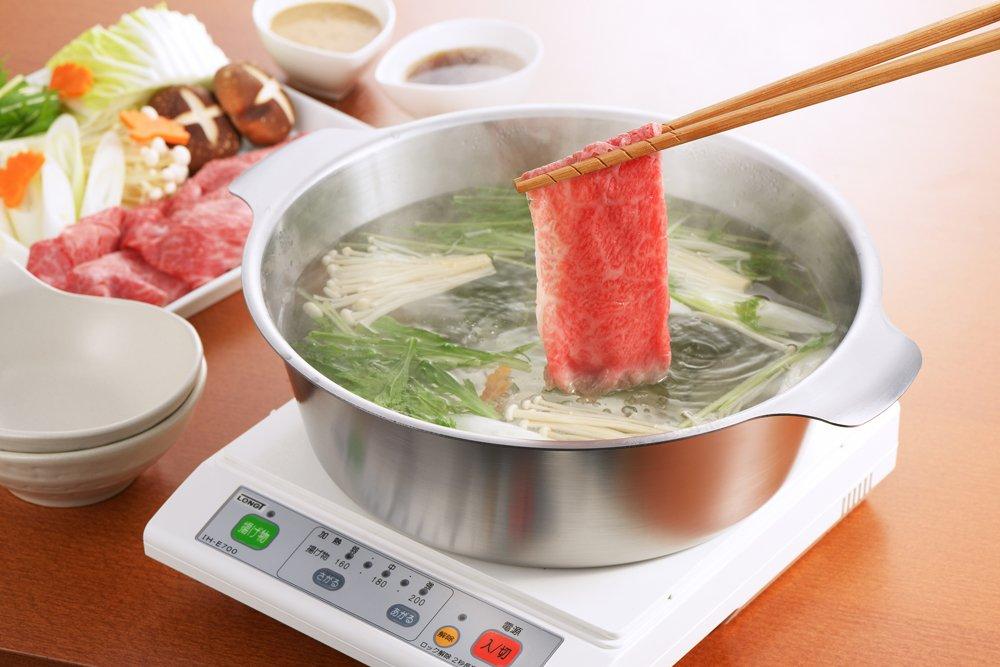 Yoshikawa SJ1678 Luxury Stainless Steel Shabu Pot,