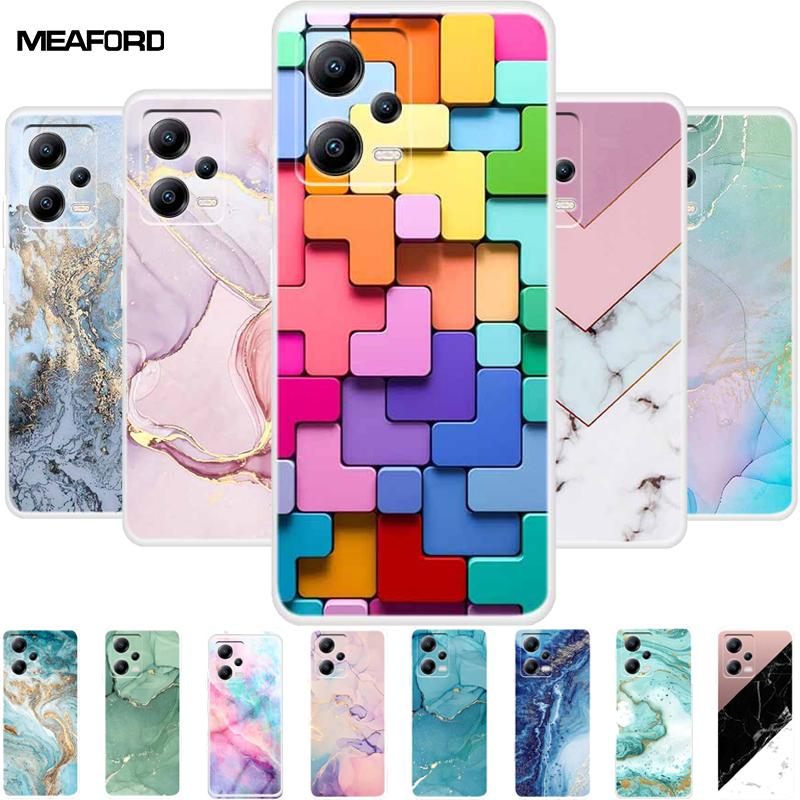For Xiaomi Poco X5 5G Cases PocoX5 Pro Clear Marble Soft TPU Silicone Back Cover for Xiaomi Poco X5 Pro 6.67" Coque X5Pro PocoX5