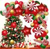 Christmas Balloon Chain Set Candy Windmill Red Green Arch Wreath Christmas Decorations