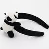 Cartoon Panda Hair Hoop Headband Furry Hairpin Scrunchie Barrette Alloy Brooch Styling Accessories for Women Girls