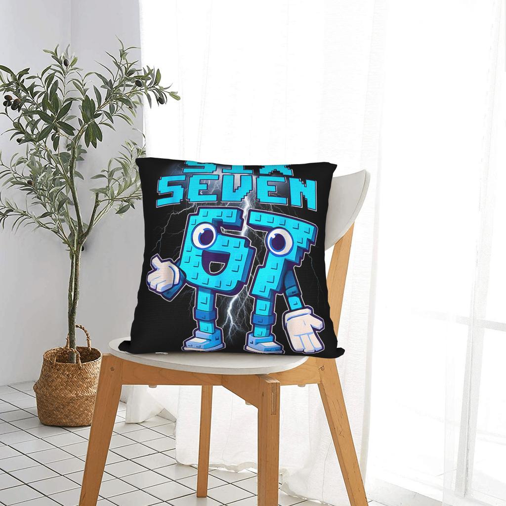 67 Шесть Семь 6-7 Забавная Итальянская Мем-Подушка для Мозга Наволочка Мягкая Наволочка Милая Забавная Наволочка для Дивана Спальни Домашний Декор
