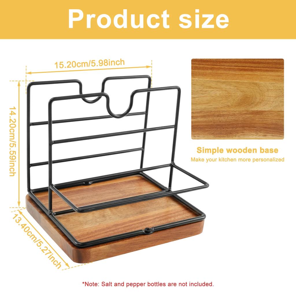 Napkin Holder Metal Table Napkin Holder with Weighted Base Multipurpose Napkin Salt and Pepper Dispenser for Kitchen Countertop