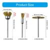 3Pcs Coppers Iron Rotating Brushes 2.35mm Arbor Size Multi Functional Design For Accuracy Grinding Tasks