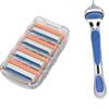 High Quality 4PCS Sharp 5-layer Baldes Men's Razor Blade With 1PC Holder