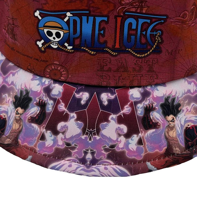 Товары по аниме One Piece, Луффи для мужчин и женщин, Универсальная шляпа-ведро One Piece для защиты от солнца на улице, Шляпа-ведро с принтом
