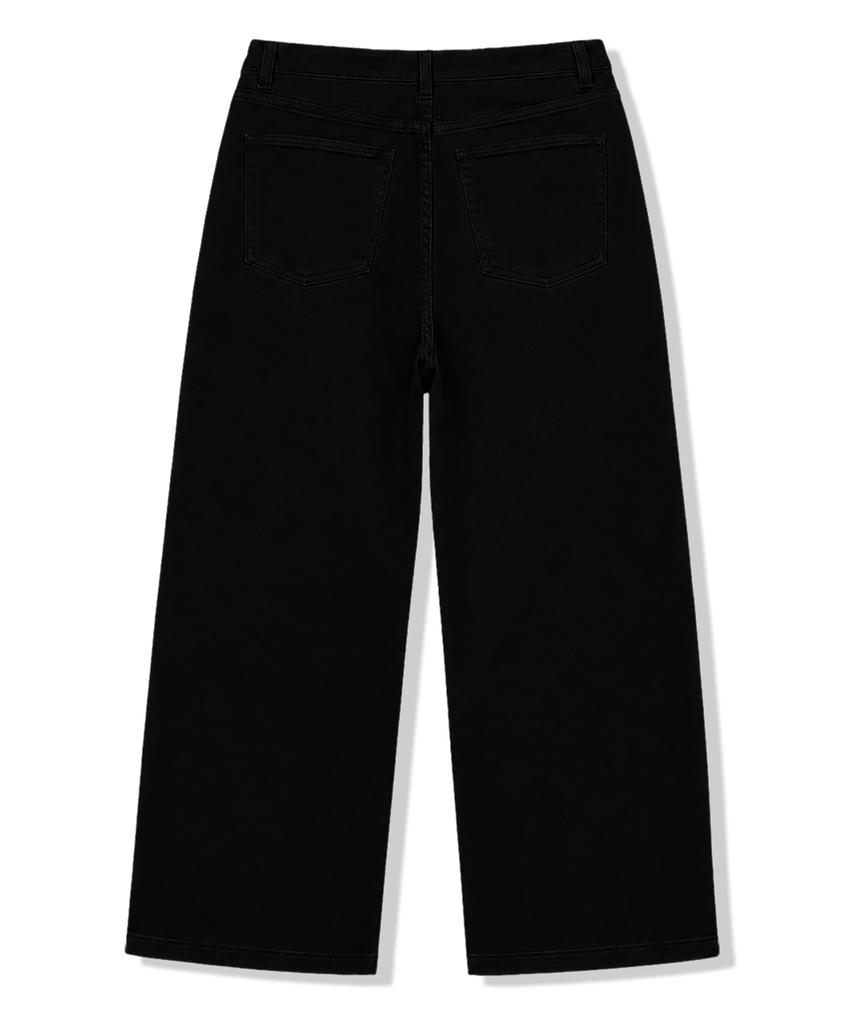 NTET Normal Washed Wide Cotton Pants (Black)