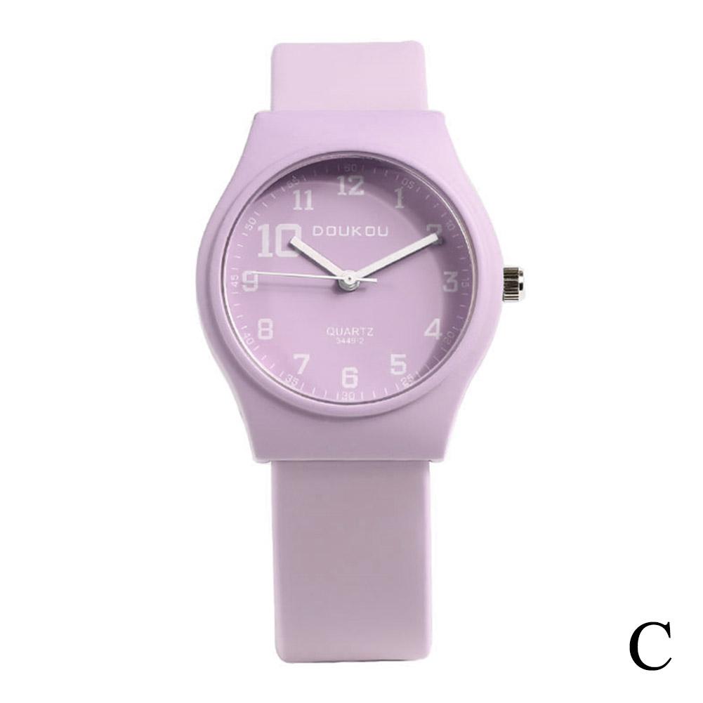 1 шт., кварцевые часы цвета конфет 36 мм, для мальчиков и девочек, для школьников, кварцевые часы Ins, красивые, женские, модные часы