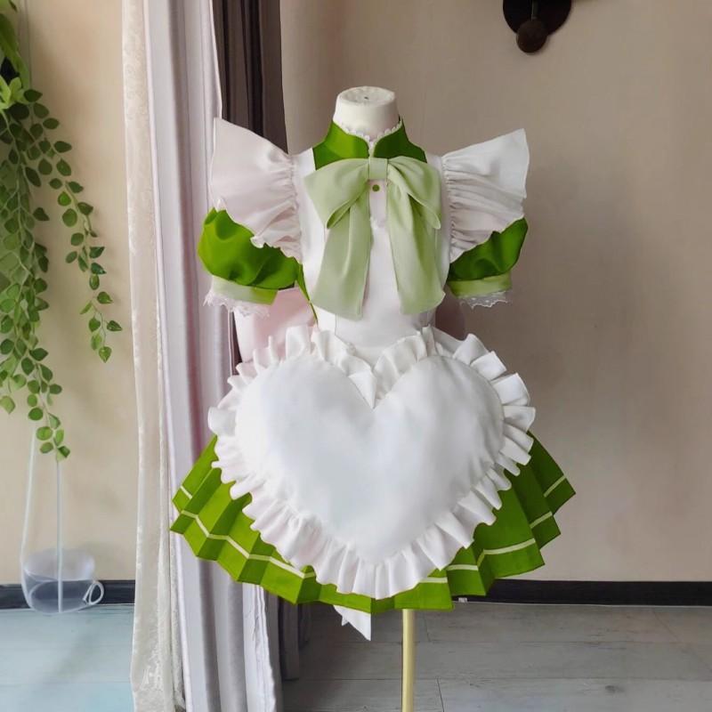 Tokyo Mew Cosplay Costume Mint Lettuce Maid Outfit Full Set Anime Cat Girl Performance Wear