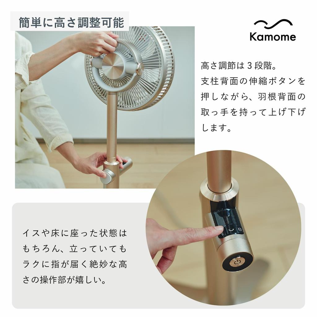 Doshisha Electric 25cm Silver Lightest DC Motor Swing Remote Control Quiet Power Saving Energy Saving Infinite Airflow Kamomefan lite Fan/Circulator