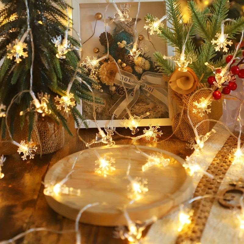 Christmas Tree Light String Deer Shaped Decorative Light Battery Powered,new Year Lamp,new Year Decoration,Indoor Holiday Decoration