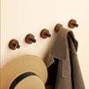 Round Shape Wooden Hook Coat Peg Wall Coat Rack Multi-Purpose Key Decor Holder  Towel