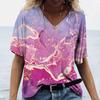 Цветная футболка с 3D-принтом женская футболка с V-образным вырезом женский топ Y2K с коротким рукавом футболка в стиле харадзюку женский супер уличный головной убор