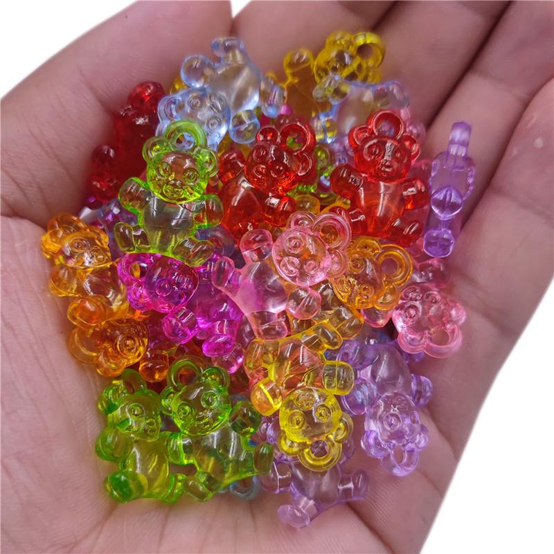 10-40Pcs Leaf Star Flower Transparent Beads DIY for Jewelry Making Necklace Bracelet Making
