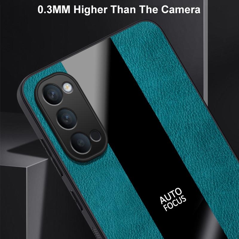 Чехол-подставка с кольцом из ПУ кожи для OPPO Reno 4 Pro 4Z 5G Reno4 Z, задняя крышка, роскошный магнитный силиконовый чехол для телефона с полной защитой